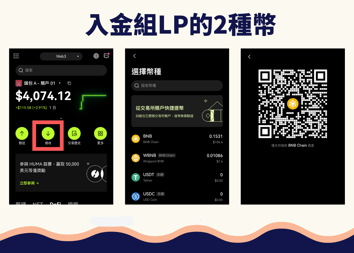 OKX Web3錢包教學:幣安Alpha高達2000% 流動性挖礦怎麼挖?新手也能參加! 20 從 OKX 轉帳資產到 Web3 錢包畫面,用於參與幣安 Alpha 類流動性挖礦